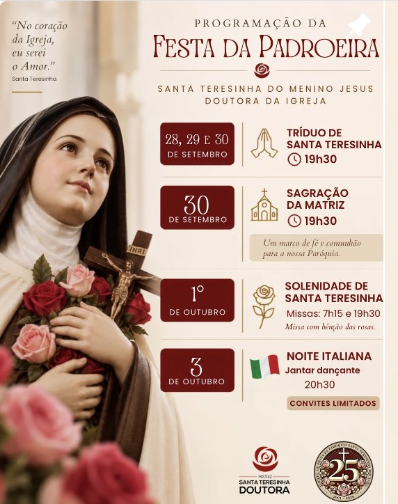 Foto da programação